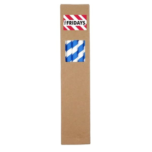 10 Pack Biodegradable Paper Straws in Paper Box (0.8cm dia.)